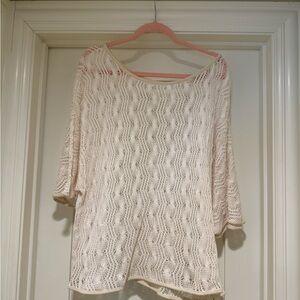 Bloom Chic Cream Knit Sweater